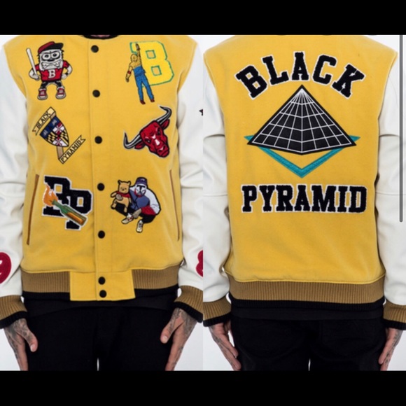 black pyramid letterman jacket
